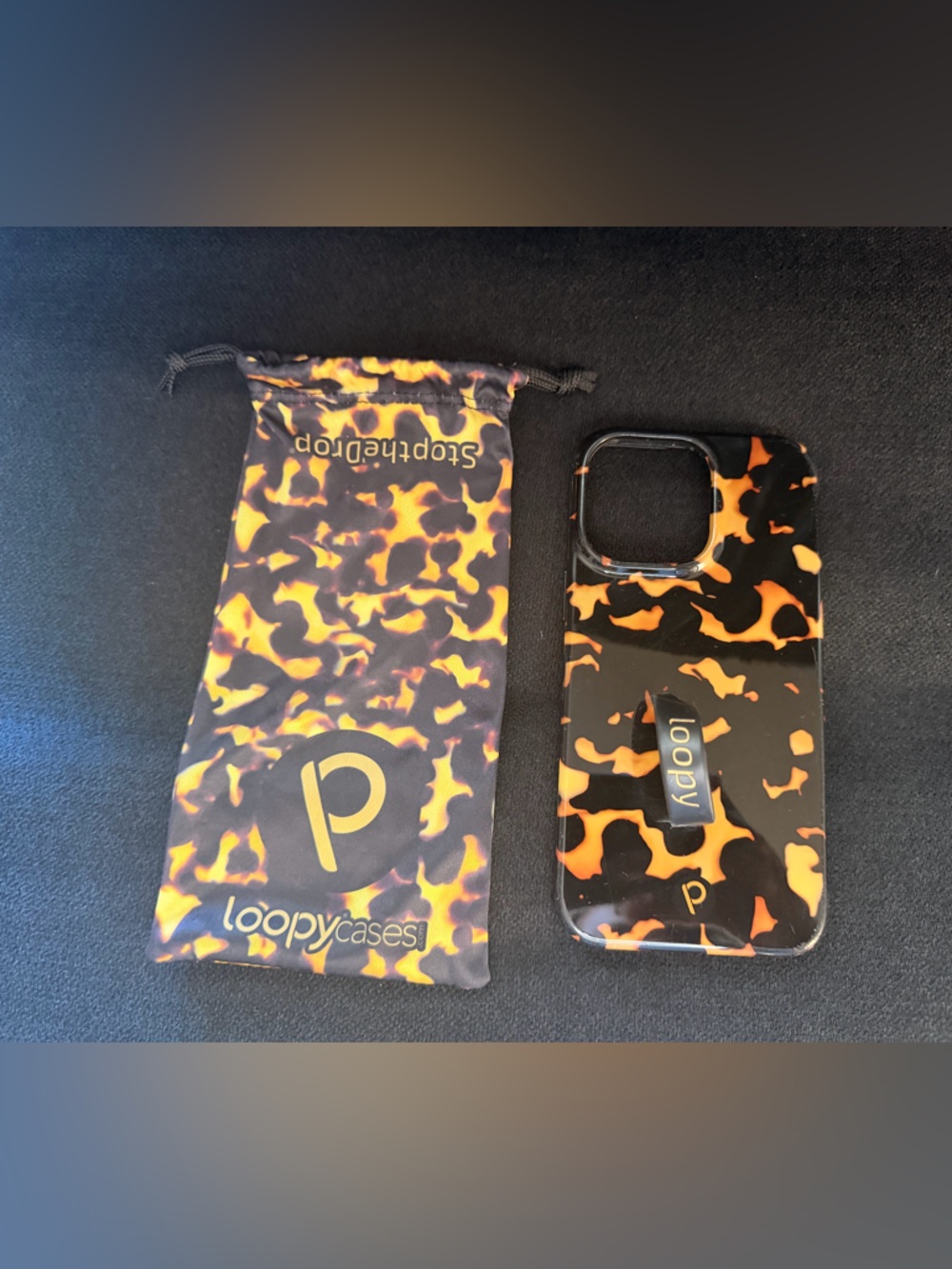 Loopy Original iPhone 14 Pro Max Tortoise Case w Loop Grip